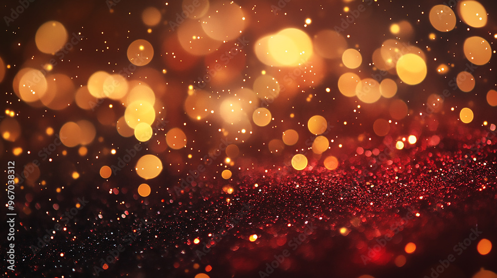Gold sparkle stars burst against a black backdrop, creating a mesmerizing bokeh glitter explosion Gold sparkle stars burst against a black backdrop, creating a mesmerizing bokeh glitter explosion