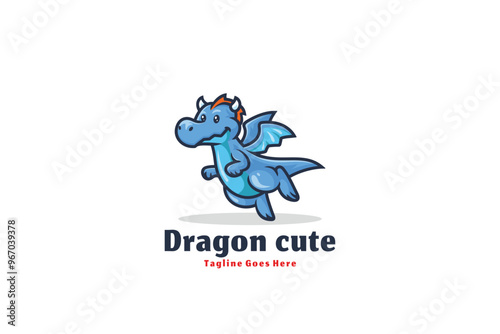 Dragon illustration vector Design template photo