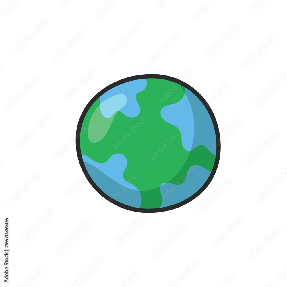 earth globe in outline flat vector design. earth globe in outline flat vector design.