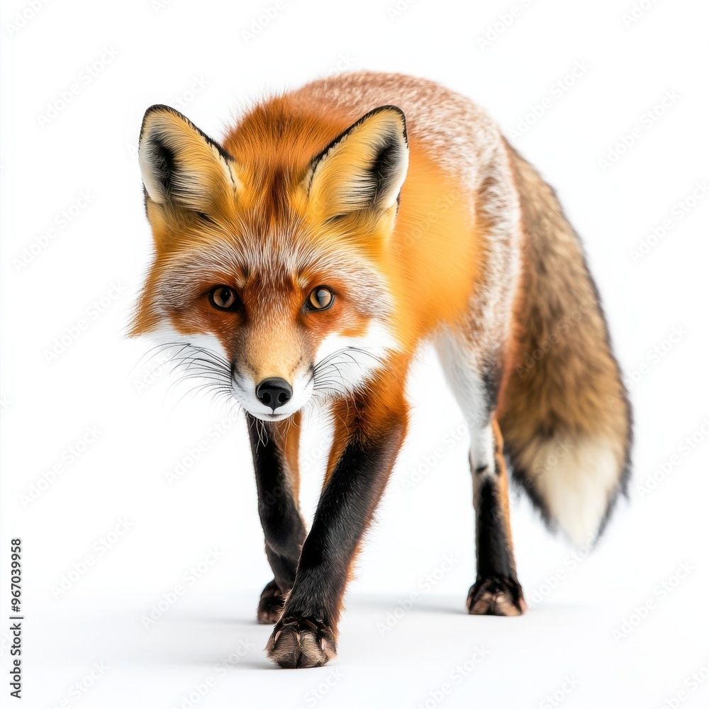 Fototapeta premium fox on a white background