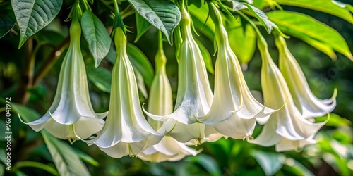 The flower, with Trumpet-shaped petals, is renowned for its sweet, intoxicating fragrance, which is released at night,