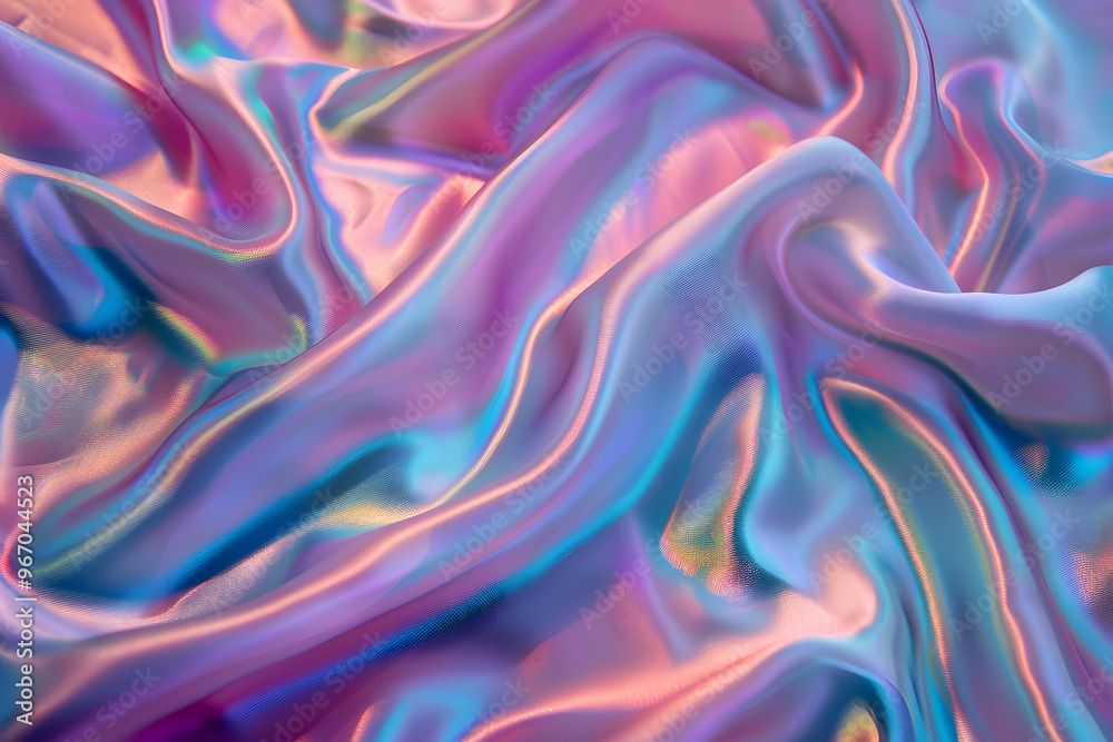 Obraz premium 幻想的な光と色彩の織物:パステルトーンの布の美