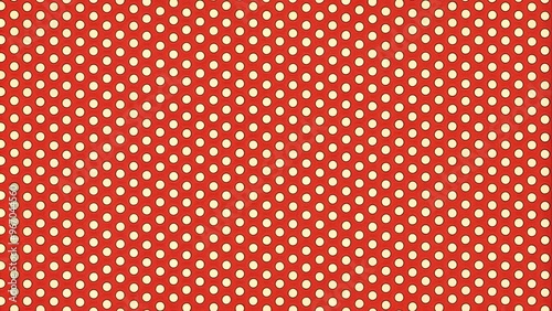 Vintage polka dot pattern in red and white