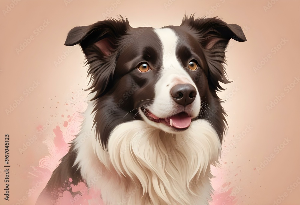 A Dog with Colour Background A Dog with Colour Background