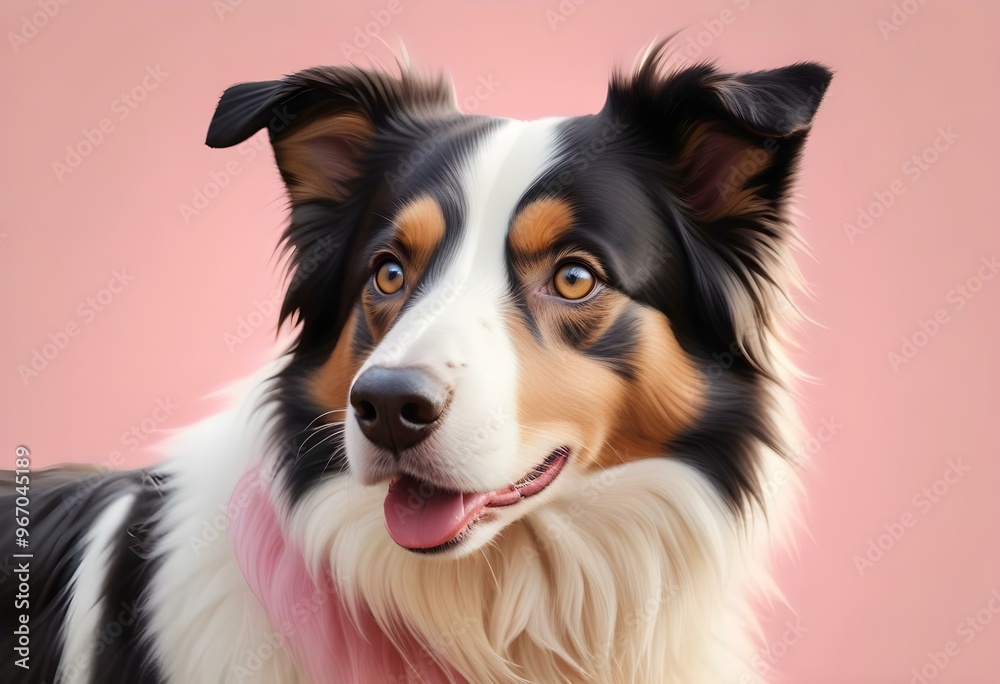 A Dog with Colour Background A Dog with Colour Background