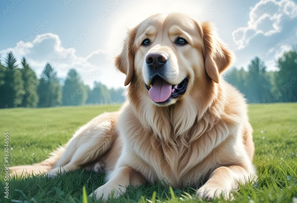 A Dog with Colour Background A Dog with Colour Background