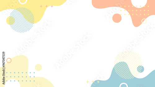 Abstract Vector Geometric Background. Wallpaper illustrations backdrop in pastel colors. Suitable for covers, poster designs, templates, banners and others