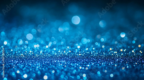 Rich royal blue glitter background with deep color saturation and twinkling lights, perfect for elegant gift wrapping photo