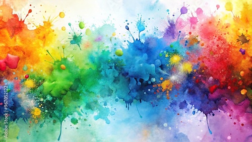 watercolor background with blots and splatters