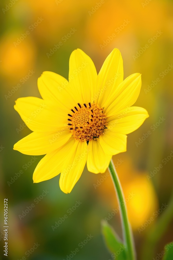 A vibrant yellow flower blooms gracefully in a sunlit garden during a warm spring afternoon A vibrant yellow flower blooms gracefully in a sunlit garden during a warm spring afternoon