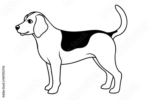 Beagle silhouette vector illustration