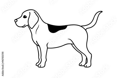 Beagle silhouette vector illustration