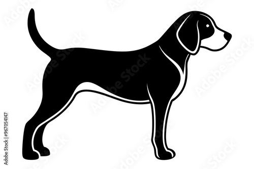 Beagle silhouette vector illustration