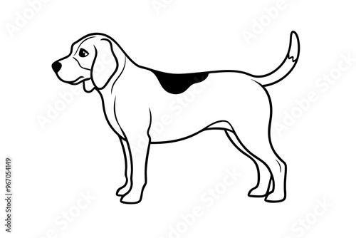 Beagle silhouette vector illustration