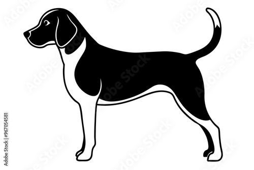 Beagle silhouette vector illustration