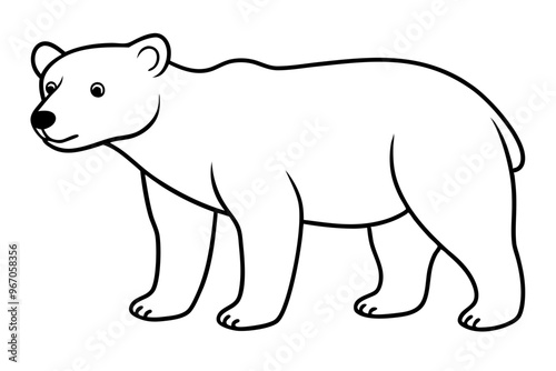 Bear Cub silhouette vector illustration