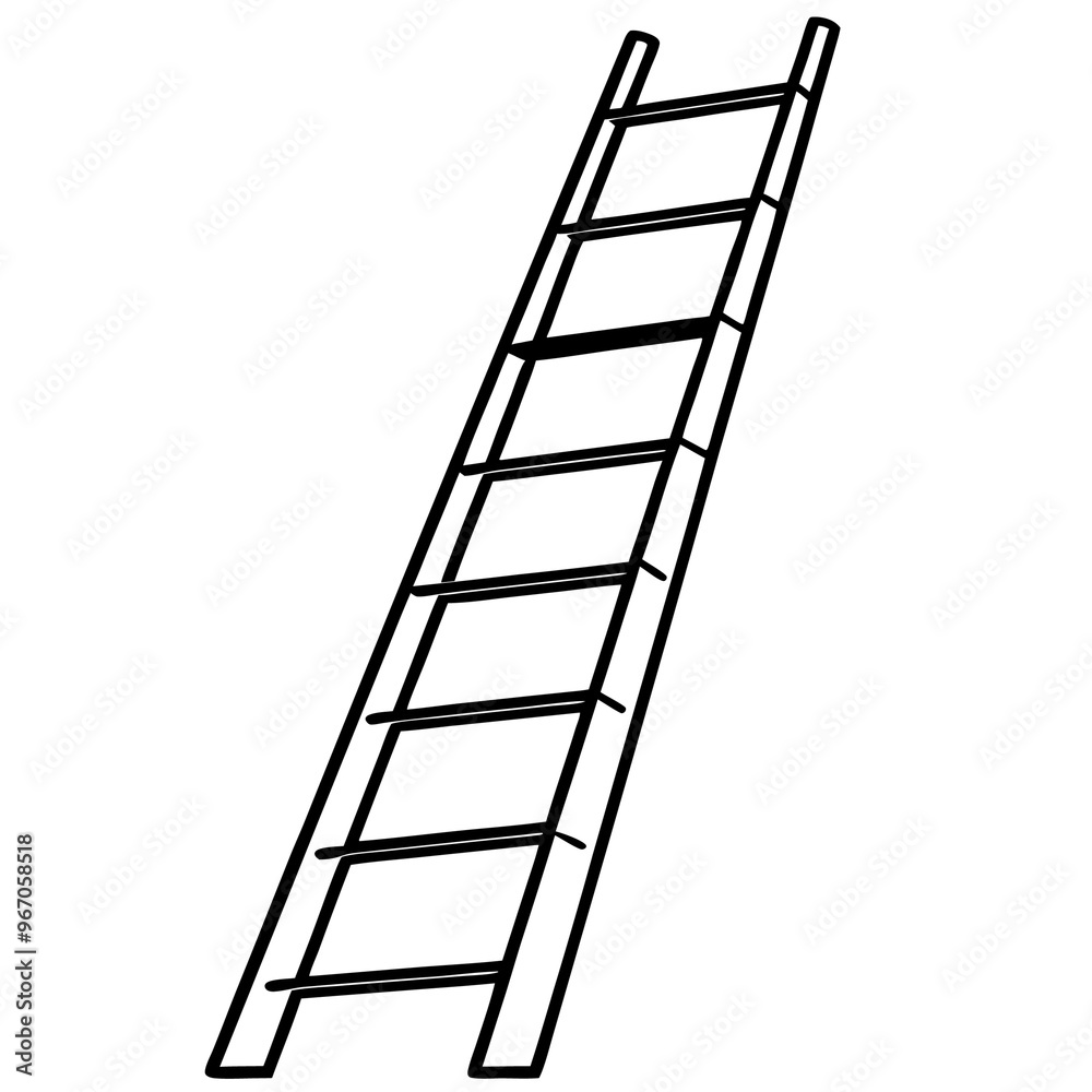 ladder outline coloring book page line art illustration digital drawing ladder outline coloring book page line art illustration digital drawing