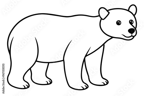 Bear Cub silhouette vector illustration