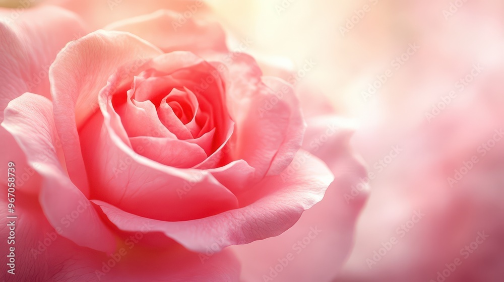Close-up of Pink Rose in Bloom for Valentines Day Close-up of Pink Rose in Bloom for Valentines Day