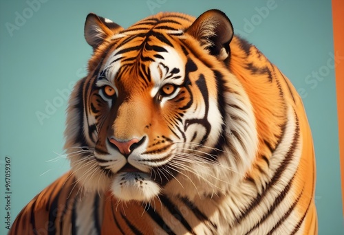 A Tiger with color Background