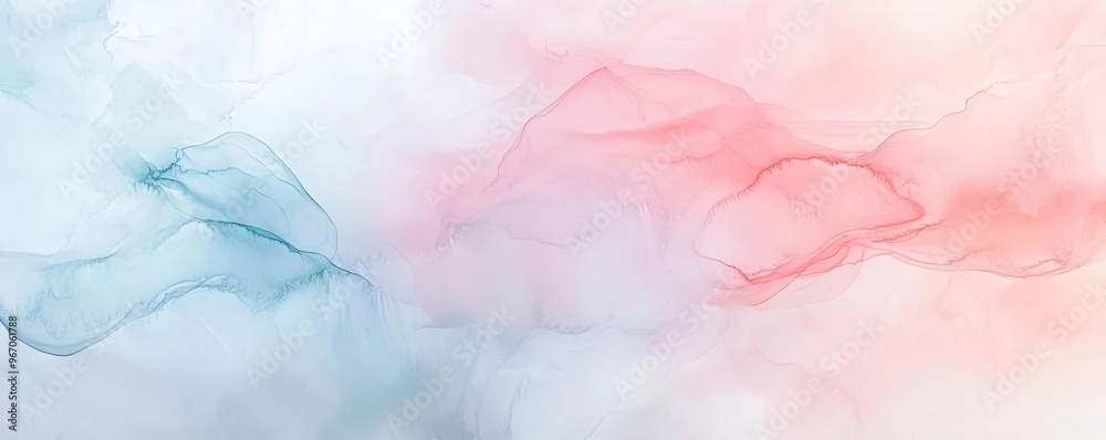 An ethereal blend of soft blue and pink hues creates a dreamy, abstract background perfect for various design projects.