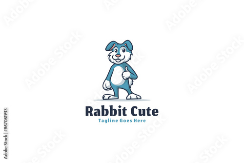 Rabbit illustration vector Design template photo