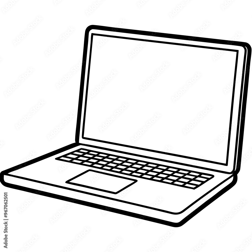 laptop outline coloring book page line art illustration digital drawing laptop outline coloring book page line art illustration digital drawing