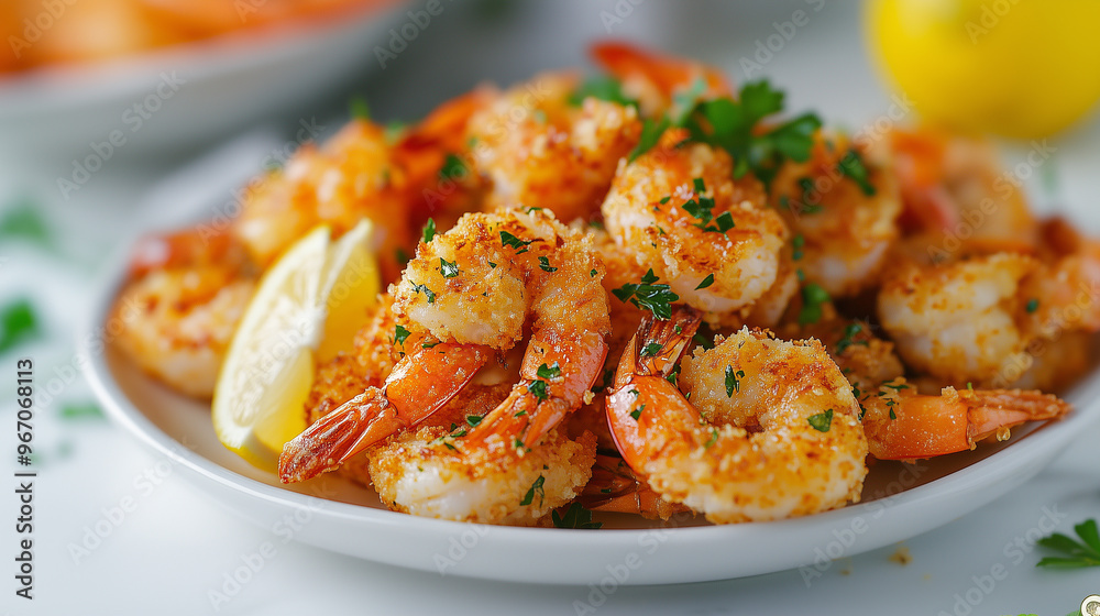 Fried shrimps with a golden crust Fried shrimps with a golden crust