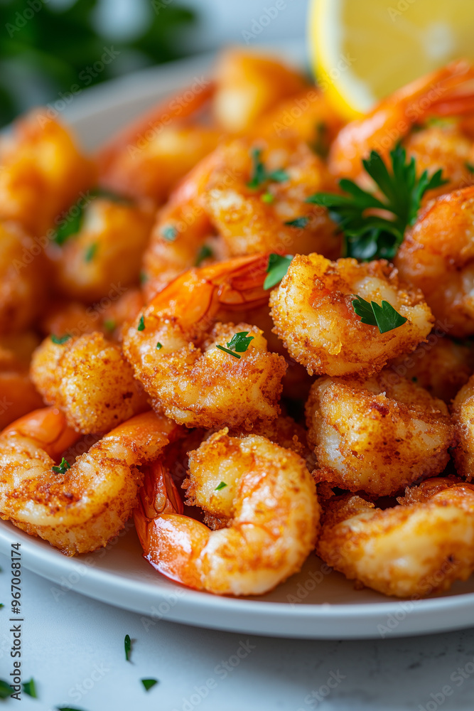 Fried shrimps with a golden crust Fried shrimps with a golden crust