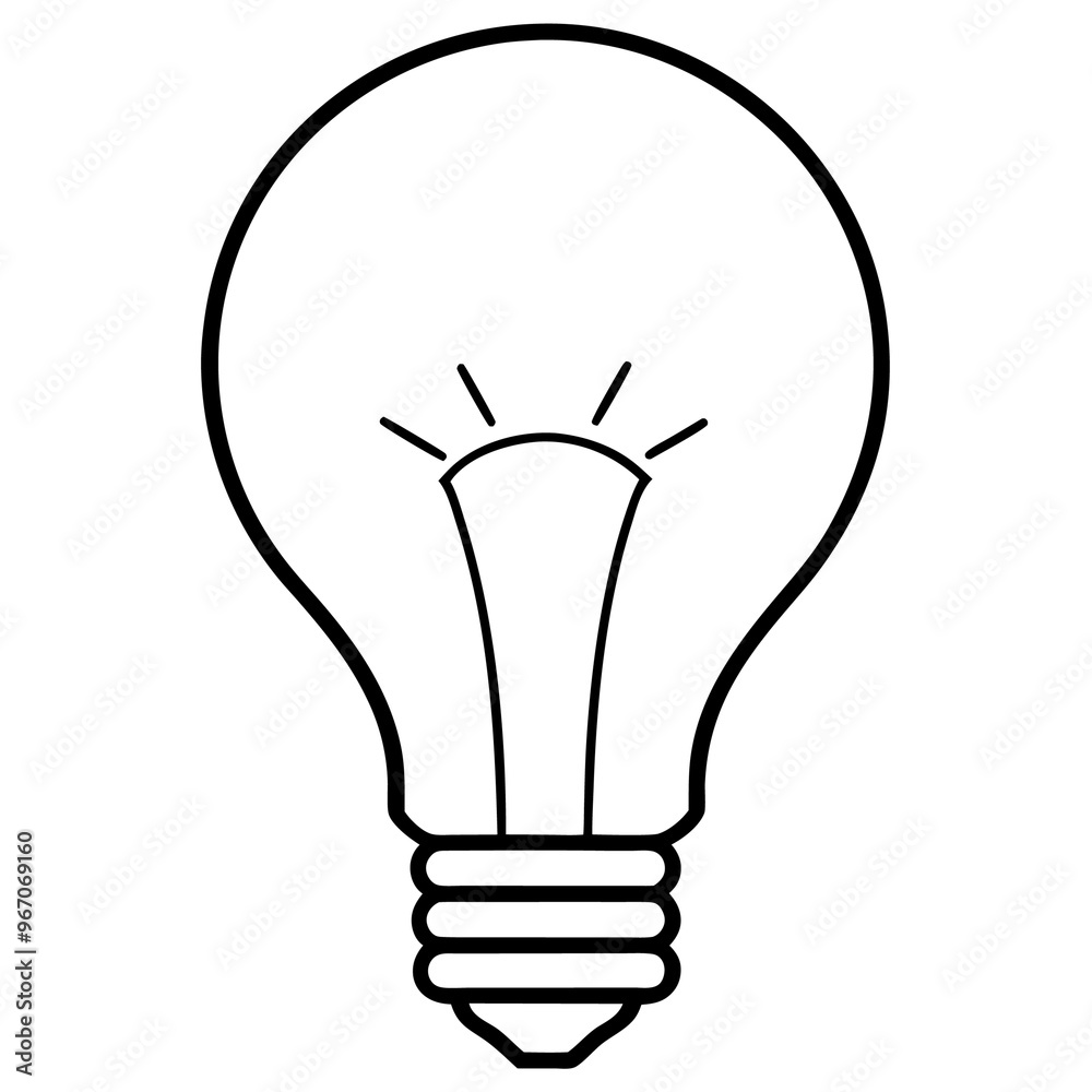 lightbulb outline coloring book page line art illustration digital drawing lightbulb outline coloring book page line art illustration digital drawing