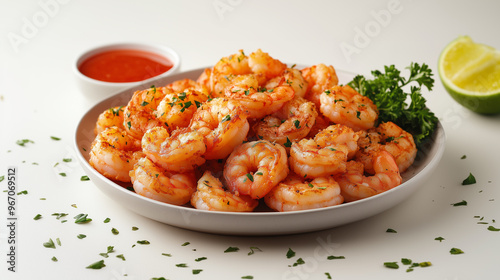 Fried shrimps with a golden crust