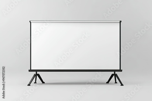 Screen projector stand on transparent background 3d rendering illustration photo