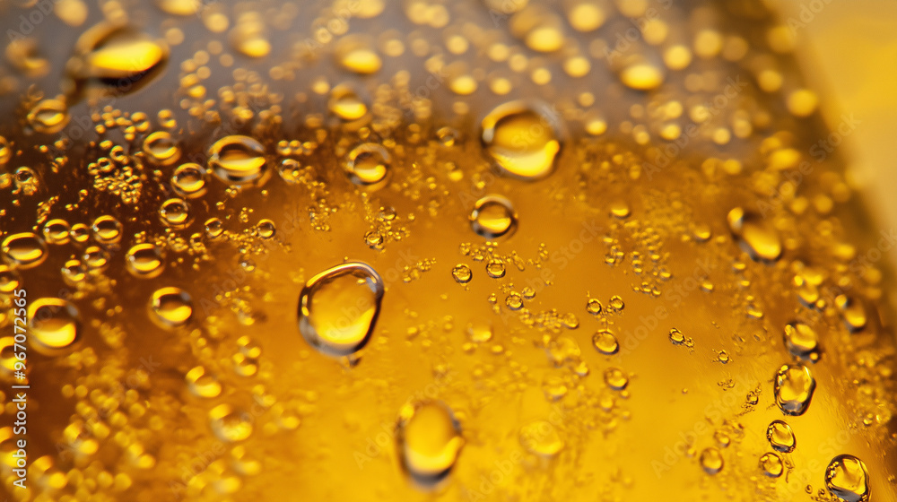 Close up of fresh beer bubbles Close up of fresh beer bubbles