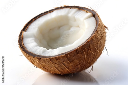 White coconut isolated on white background