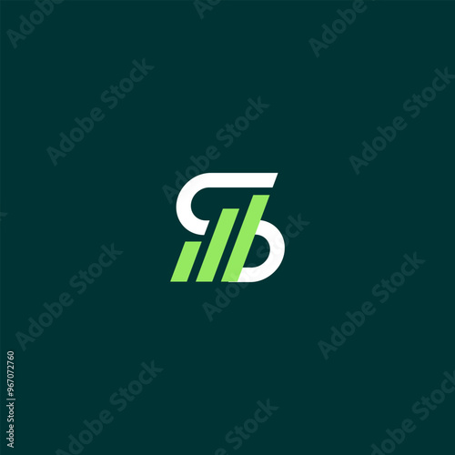 Investment logo with capital letter S, finance logo, financial investment icon fast grow