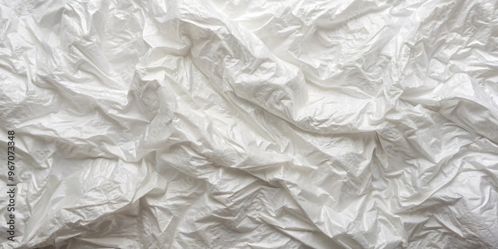 Obraz premium White crumpled plastic texture background