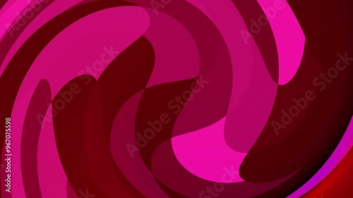 Colorful and abstract vortex animation.Swirling pattern of abstract aurora gradient in red and pink tones. Dark red swirl spiral line for art business theme.