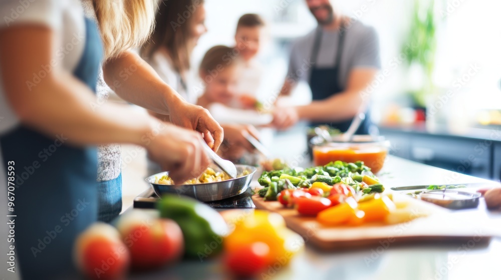 A group of friends preparing a healthy breakfast
A group of friends preparing a healthy breakfast
