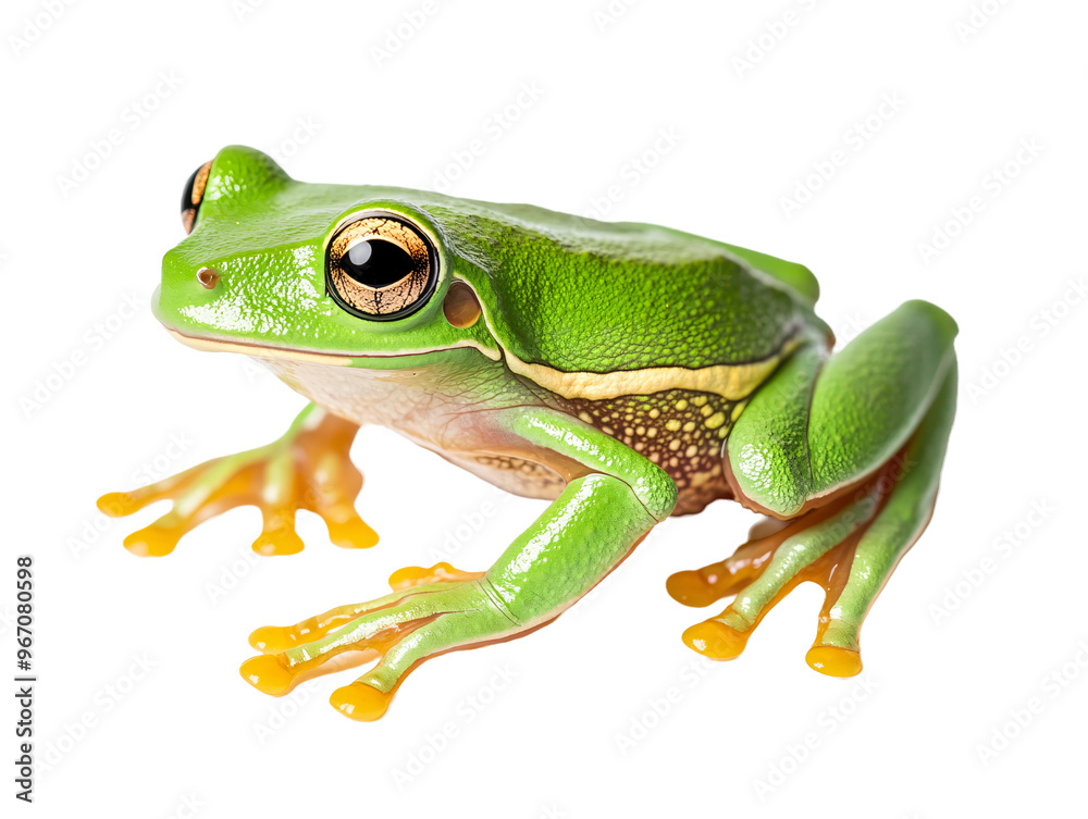 a green frog with yellow feet a green frog with yellow feet