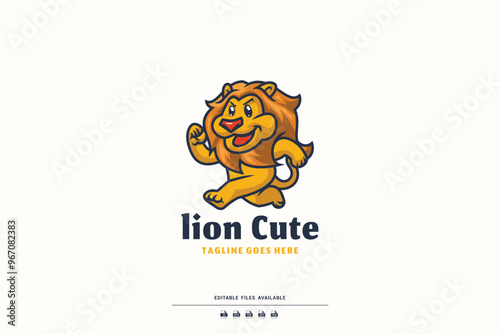 Lion illustration vector Design template
