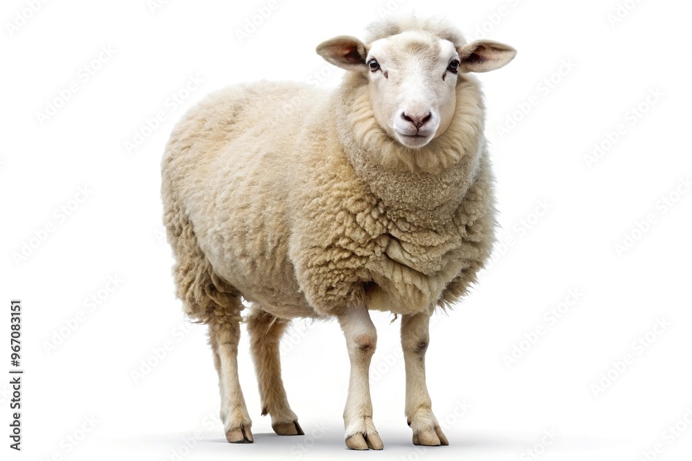 Whitefaced woodland sheep breed isolated on white background silhouette Whitefaced woodland sheep breed isolated on white background silhouette