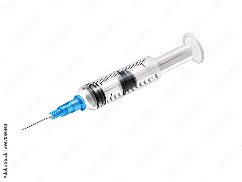 a syringe with a needle a syringe with a needle