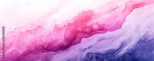 Vibrant abstract artwork featuring flowing waves of pink and purple hues, ideal for modern decor and design projects.