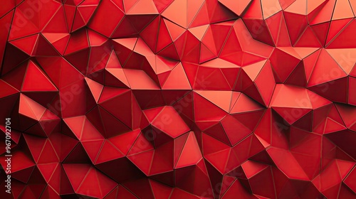 Stunning abstract texture featuring a three-dimensional red polygonal surface, perfect for design and creativity.