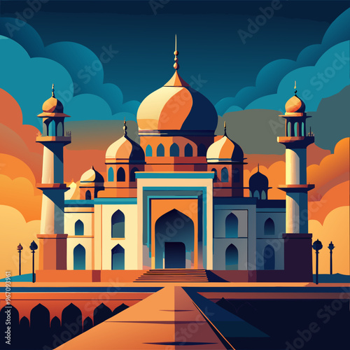 vector illustration of mosque