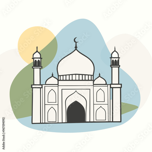 vector illustration of mosque