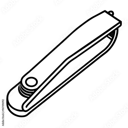 nail clipper outline coloring book page line art illustration digital drawing