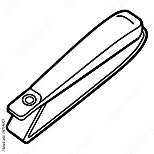 nail clipper outline coloring book page line art illustration digital drawing