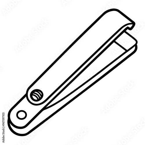 nail clipper outline coloring book page line art illustration digital drawing