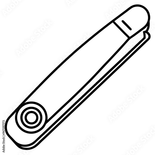 nail clipper outline coloring book page line art illustration digital drawing